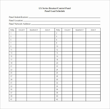Back to electrical panel schedule template excel. Electrical Panel Schedule Template Excel Lovely Panel Schedule Template 8 Free Word Excel Pdf For Label Templates Printable Label Templates Schedule Template