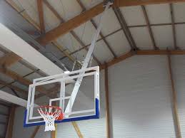 ceiling suspended basketball goal with