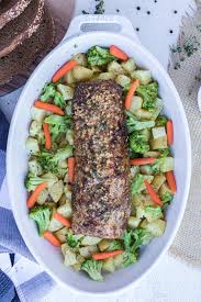 roasted pork loin filet with herbs and
