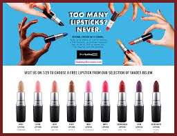 free lipstick at mac cosmetics makeup