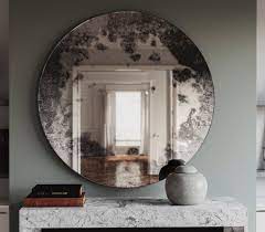 antique mirror with cloudy pattern