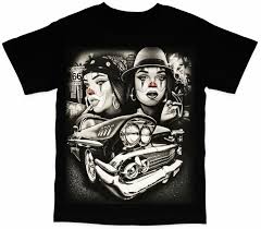 clown chola with a lowrider a mens
