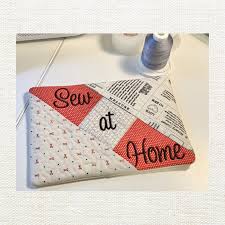 sew at home mug rug free embroidery