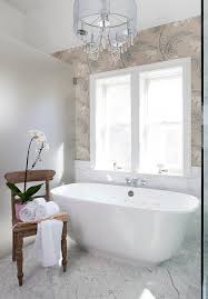 Wall Mount Tub Filler On Marble Wall