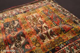 square antique persian kashkuli rug n