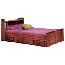 duke low bookcase bed with storage