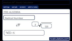Nth Root Radical Calculator