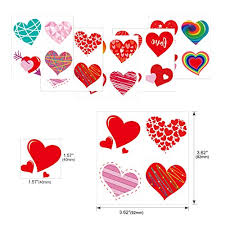 Valentines Heart Tattoos 100pcs Konsait Valentines Day Temporary Tattoos Red Heart Tattoos For Kids Girls Boys Valentines Day Party Favor Supplies