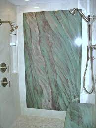 Shower With Granite Wall Contemporary