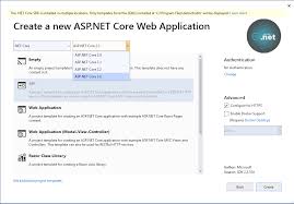 asp net core 3 0 not showing on visual