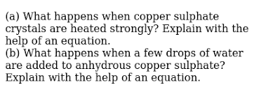 copper sulp crystal when heated