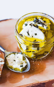 marinated goat cheese spread with fresh