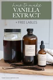 homemade vanilla extract free labels