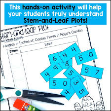 stem and leaf plot cut paste activity