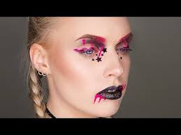 neon pink editorial makeup tutorial