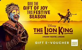the lion king gift vouchers london