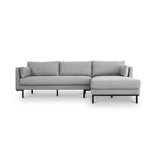 loft slate grey left sectional sofa