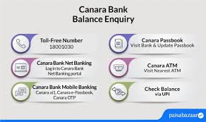 canara bank account balance check