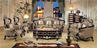 luxury royal black wooden frame living