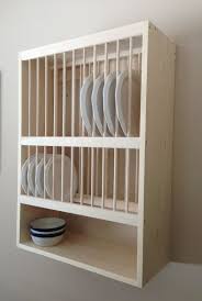 Wall Mounted Plate Rack With Shelf
