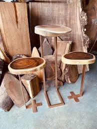 wooden side tables handcrafted suar