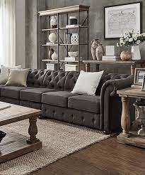 Looking for great prices on better homes & gardens living room furniture? Grey Farmhouse Sofa In Linen Or Velvet Rustic Living Room Furniture