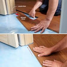 install door strips on pergo flooring