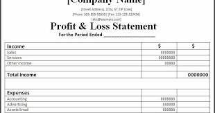 Professional Freelance Content Profit And Loss Statements For