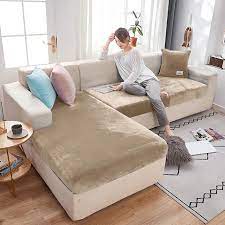 Elastic Velvet Sofa Seat Cushion Covers