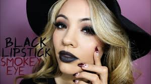 black lipstick smokey eye makeup