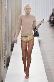 Emma Corrin Walks the Miu Miu Runway in Sequin Knickers | POPSUGAR Fashion  UK