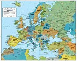 Europe Wall Map Laminated GeoPolitical Edition by Swiftmaps A2 (42cm x 60cm) : Amazon.co.uk: Stationery & Office Supplies