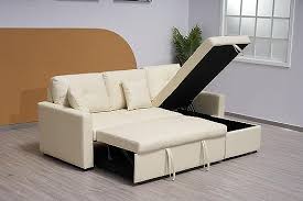 Cream Corner Sofa Bed Luxury L Shaped