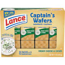 wafers cream cheese chives lance