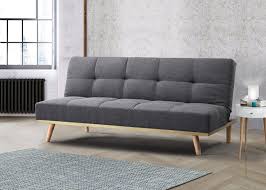 snug fabric 3 seater sofa bed oak