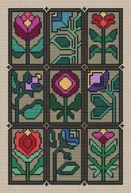 Fl Glass Cross Stitch Pattern