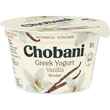 chobani greek yogurt vanilla 160g is