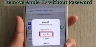 how to delete apple id without pword