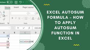 excel autosum formula how to apply