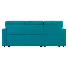 Naomi Home Perry Modern Sectional Sofa With Storage Chaise Color Teal Fabric Velvet