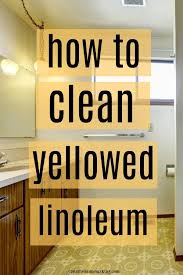 yellow stains from linoleum floors