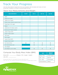 Tracking Progress Measurements And Weight Chart Template