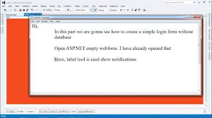 form without database in asp net