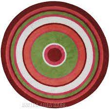 5x5 round rug concentric target