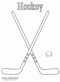 Find printable alphabet letter patterns, blank chore charts, and coloring pages for kids. Hockey Sticks And Puck Print Color Fun