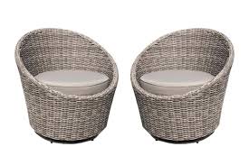 claire set of 2 wicker gray metal frame