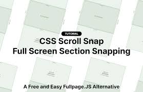 css scroll snap fullpage js