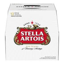 stella artois premium lager beer 12 bottles