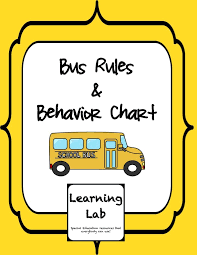 Behavior Chart For On The Bus Bus Rules Poster School