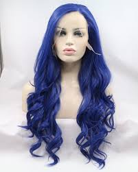 18 inches hand tied 100% human real hair beyonce's hairstyle. 2019 New Midnight Blue Long Wavy Synthetic Lace Front Wig Chic Blue Lace Wig Xmky Xwy19594 79 99